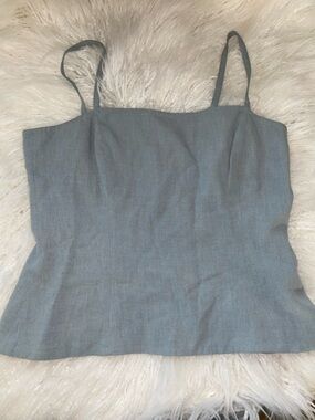 Minimalist Gray Spaghetti Strap Top